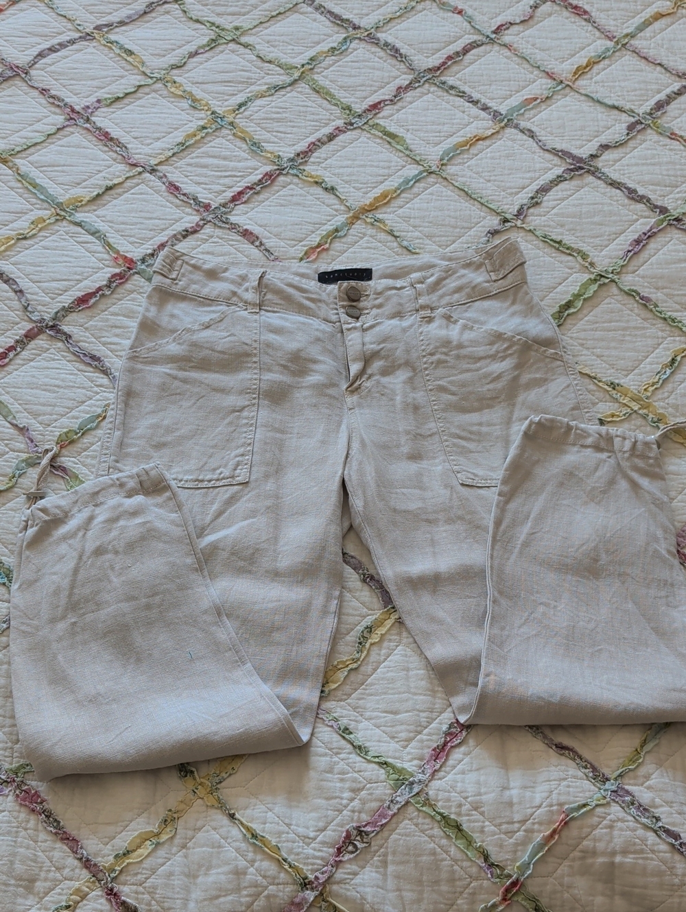 Sanctuary Ankle Linen Cargo Pants Size 26